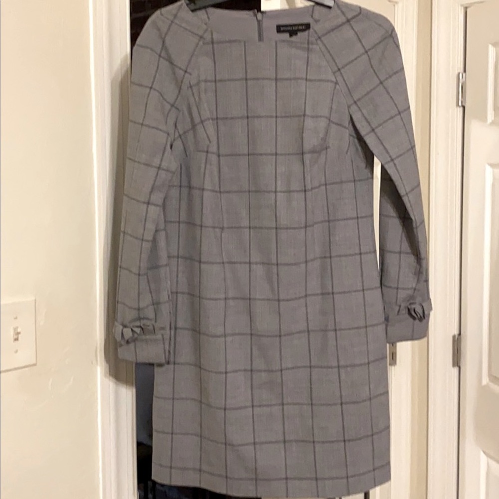 Banana Republic plaid gray shift dress